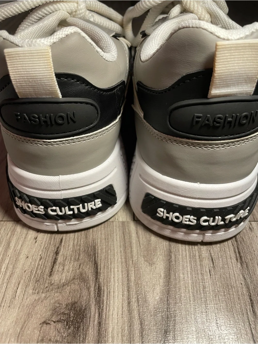 Trendy Chunky Colorblock Skate Shoes Platform Sneakers Black/White/Grey